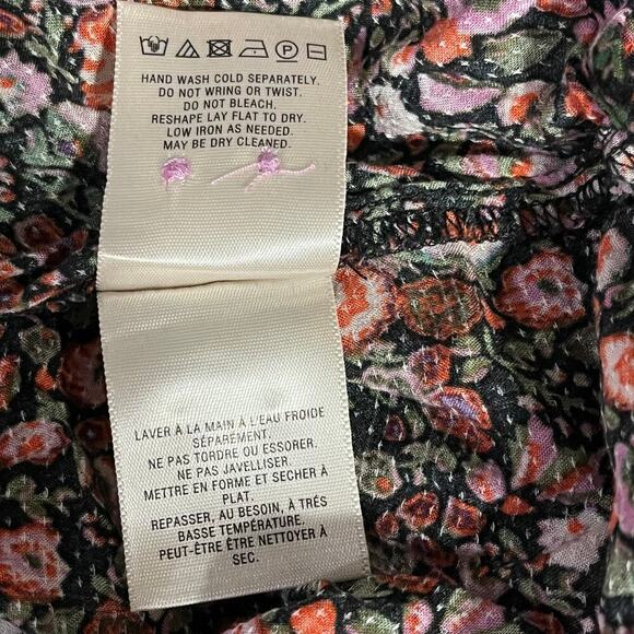 Maeve Anthropologie Womens Ditsy Floral Long Sleeve Button Down Blouse Small - Picture 7 of 12